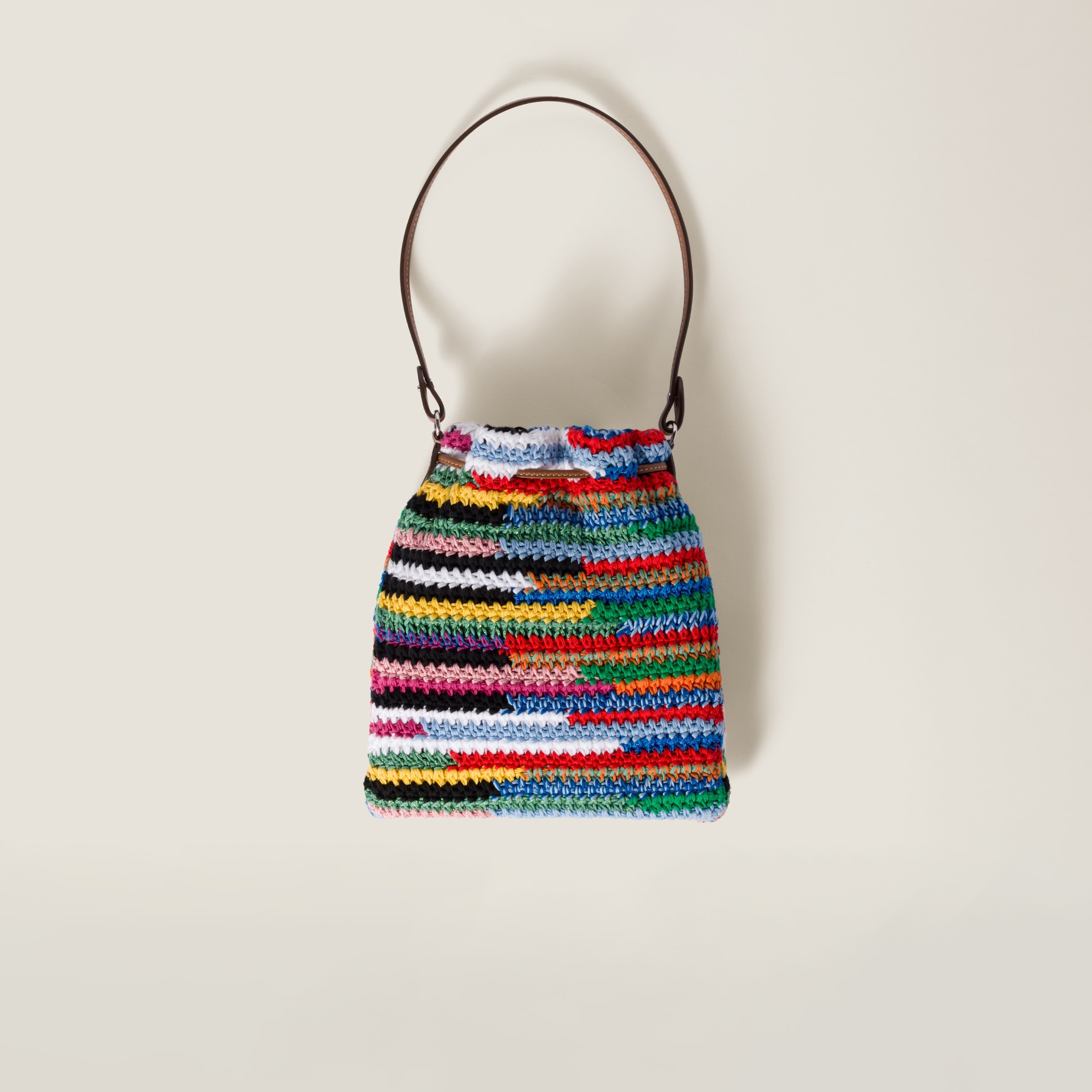 Crochet and leather pouch - 5