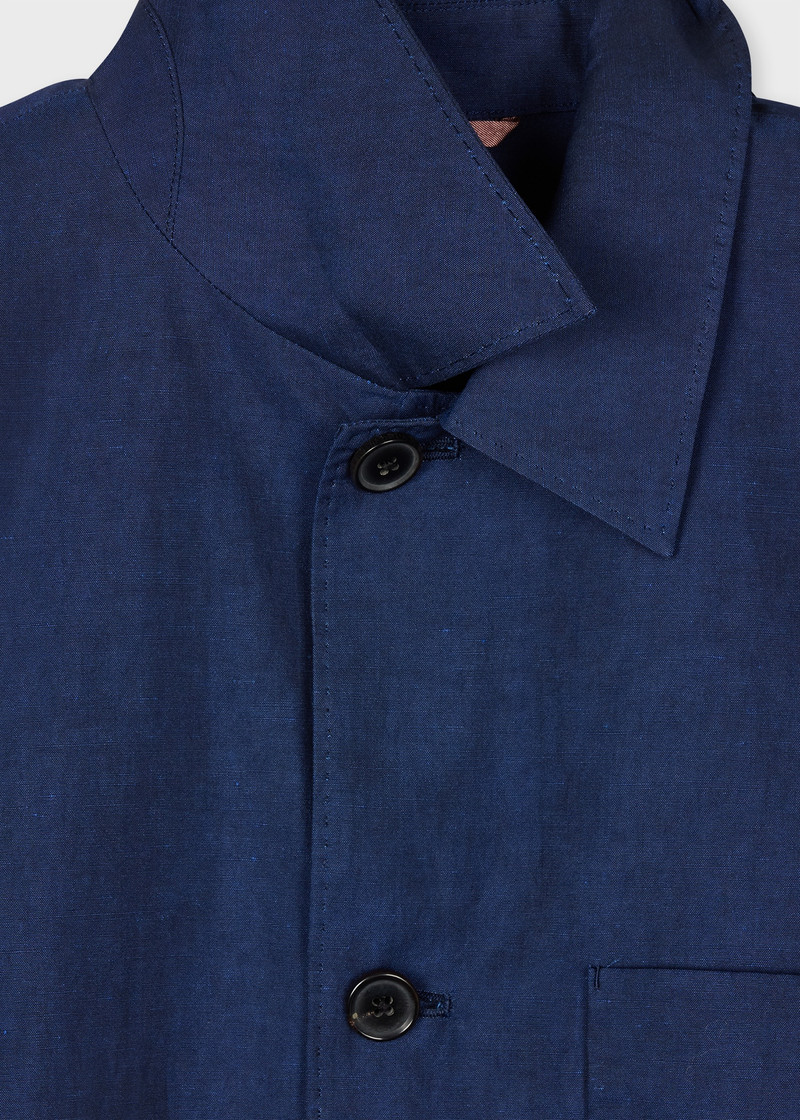 Paul Smith Indigo Cotton-Linen Work Jacket outlook