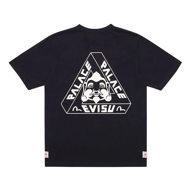 PALACE x EVISU PALACE Evisu Chest Logo Short Sleeve Unisex Black PAL-SS20-007 - 1