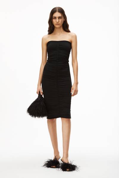 Alexander Wang RUCHED STRAPLESS DRESS IN STRETCH NYLON outlook