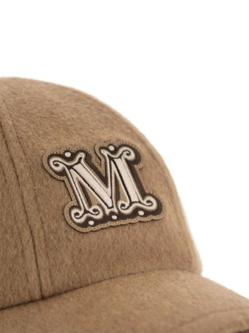 FEDORA logo-patch camel wool cap - 4
