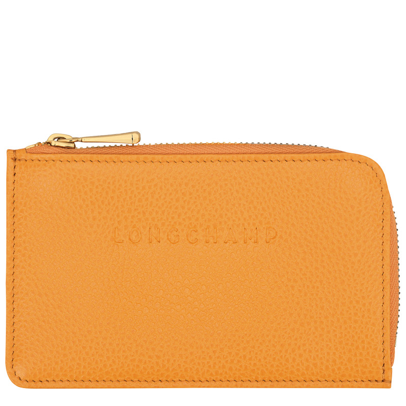 Le Foulonné Card holder Apricot - Leather 1