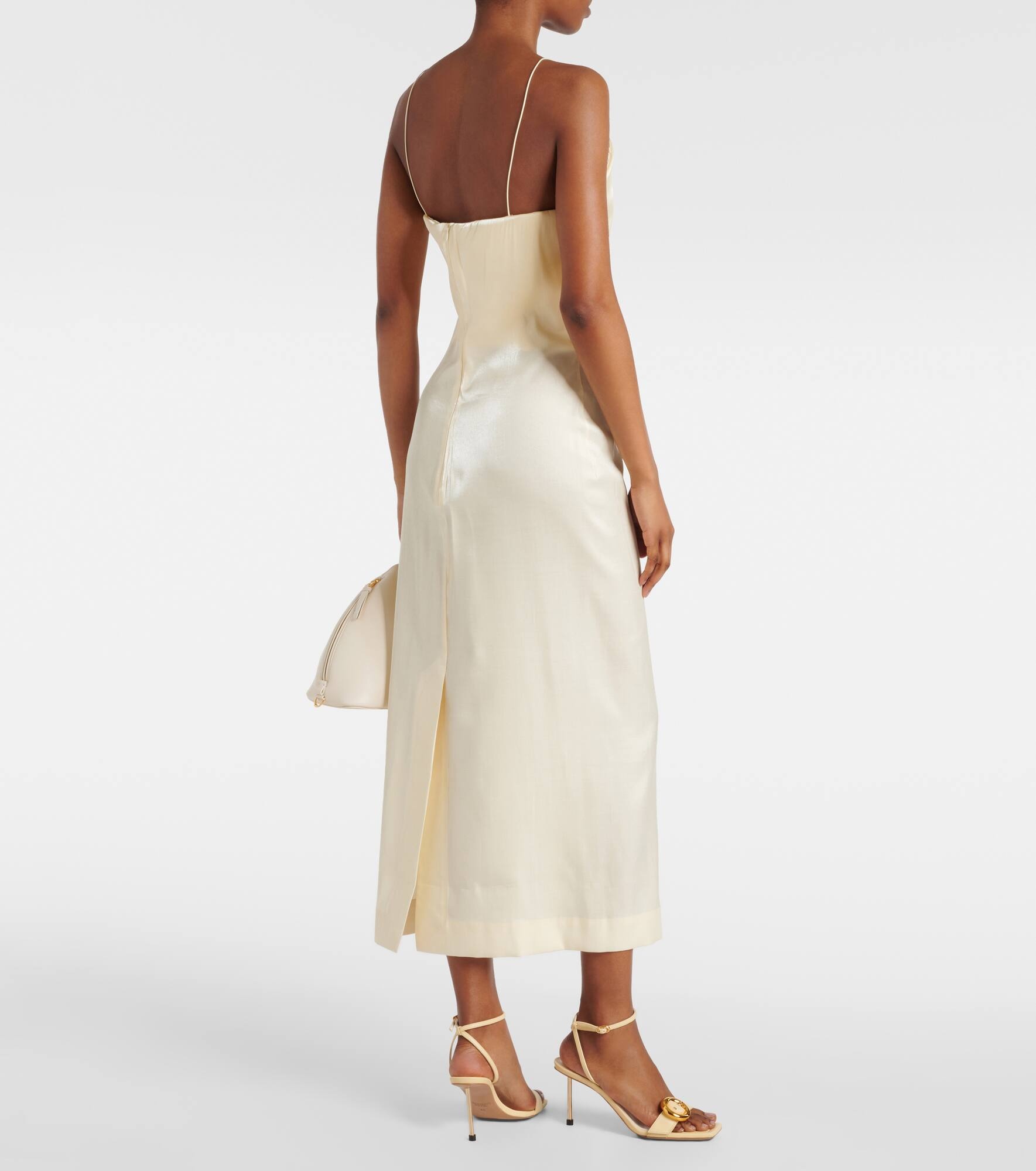 La Robe Carino satin midi dress - 3