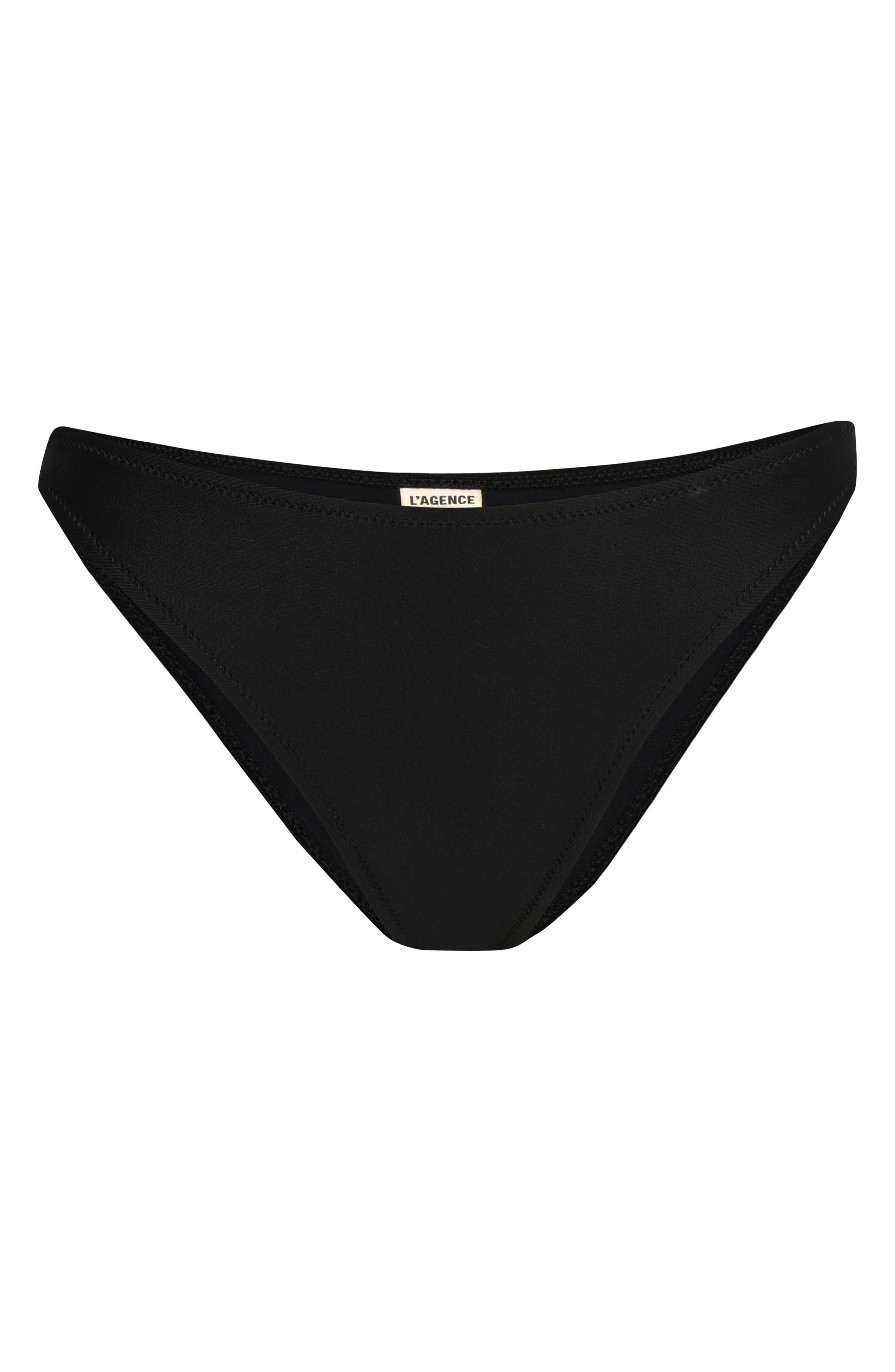 L'AGENCE Jean Bikini Bottoms in Black at Nordstrom - 3