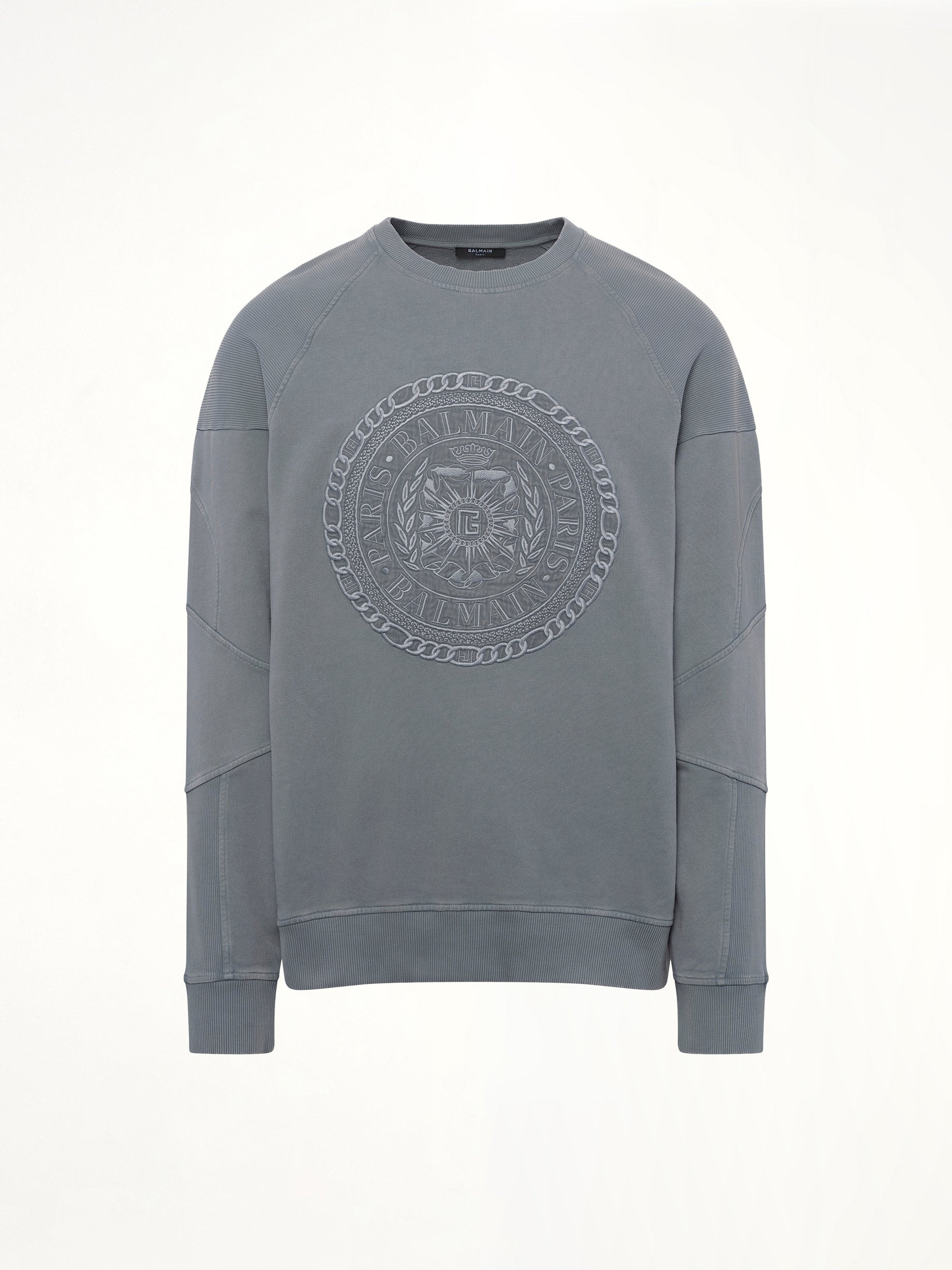 Balmain Medal Sweatshirt in Grey - 2