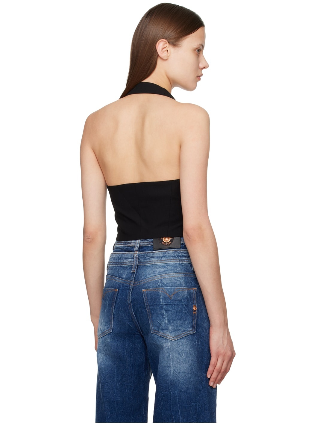 Black Baroque Buckle Tank Top - 3