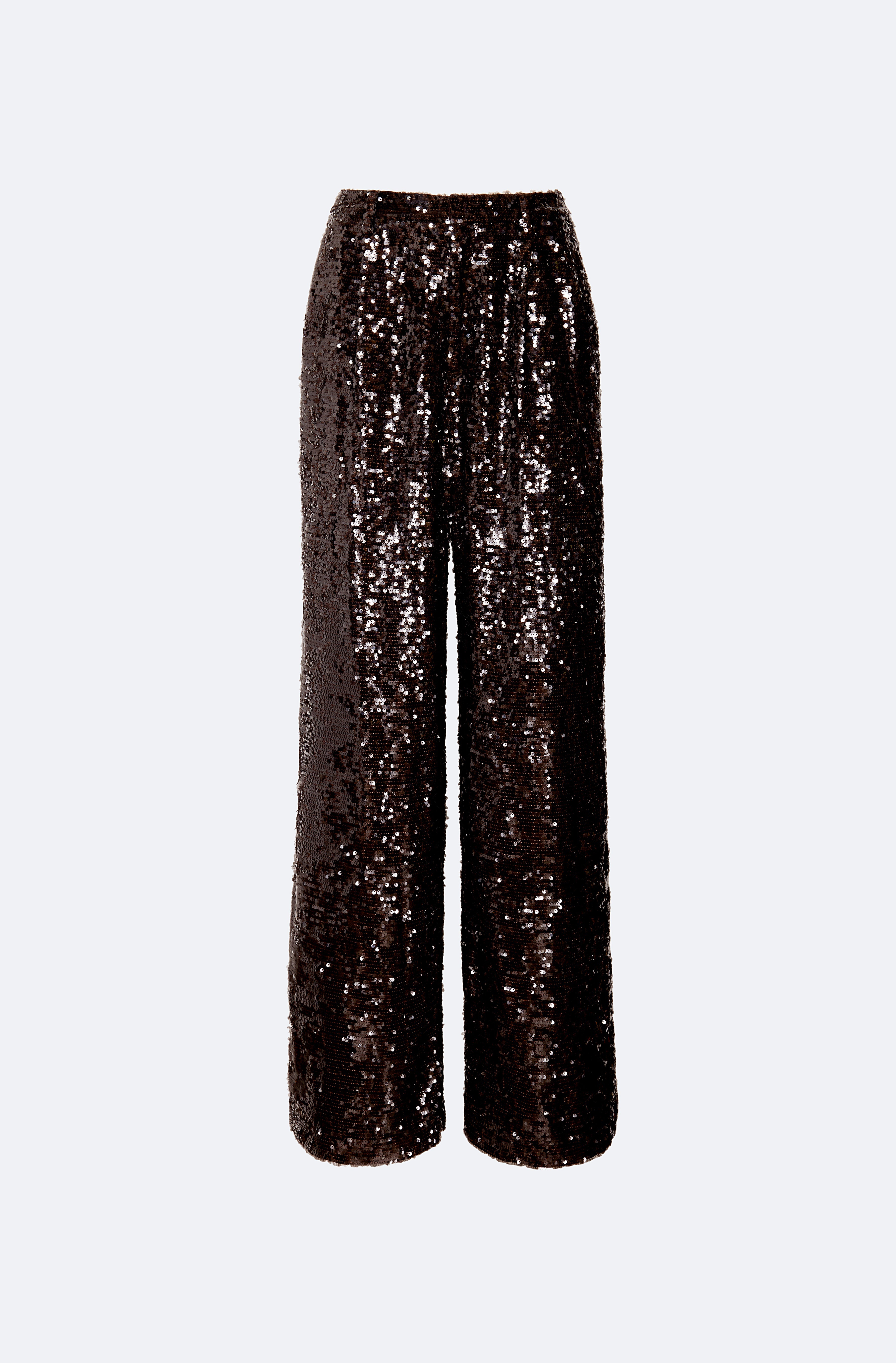 Sequin Relaxed Pleated Pant - 1