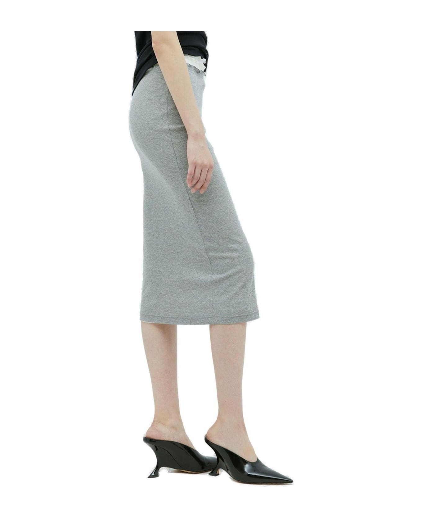 Logo-embroidered Layered Midi Skirt - 2