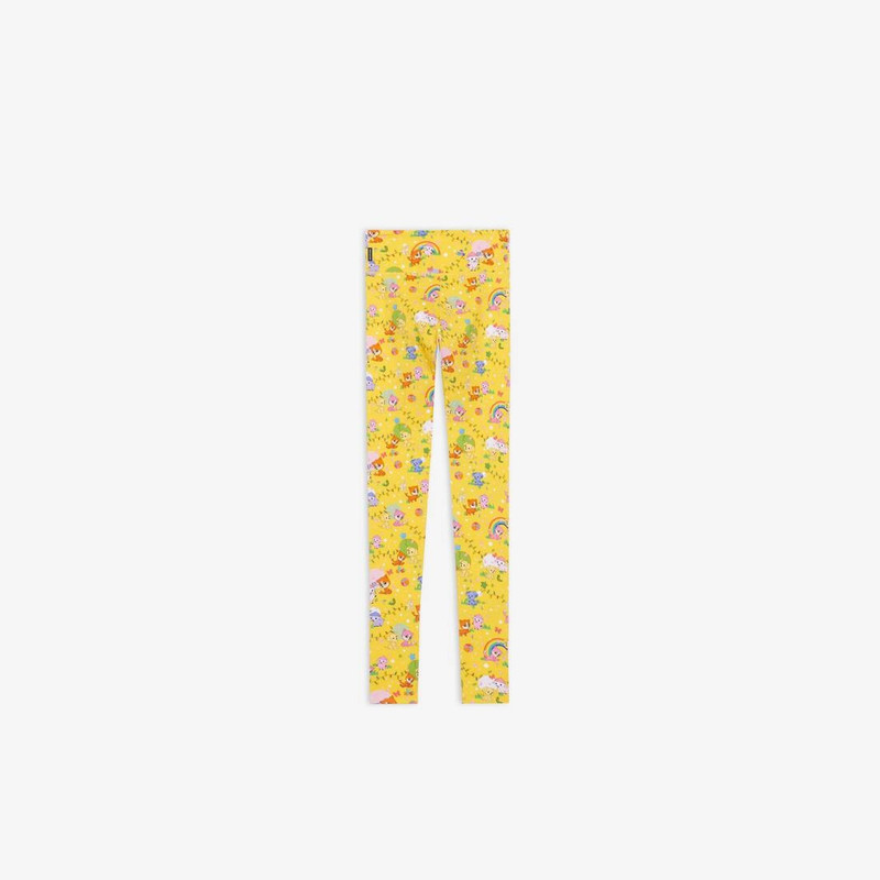Women's Puppies And Friends Stretch Leggings in Yellow 2