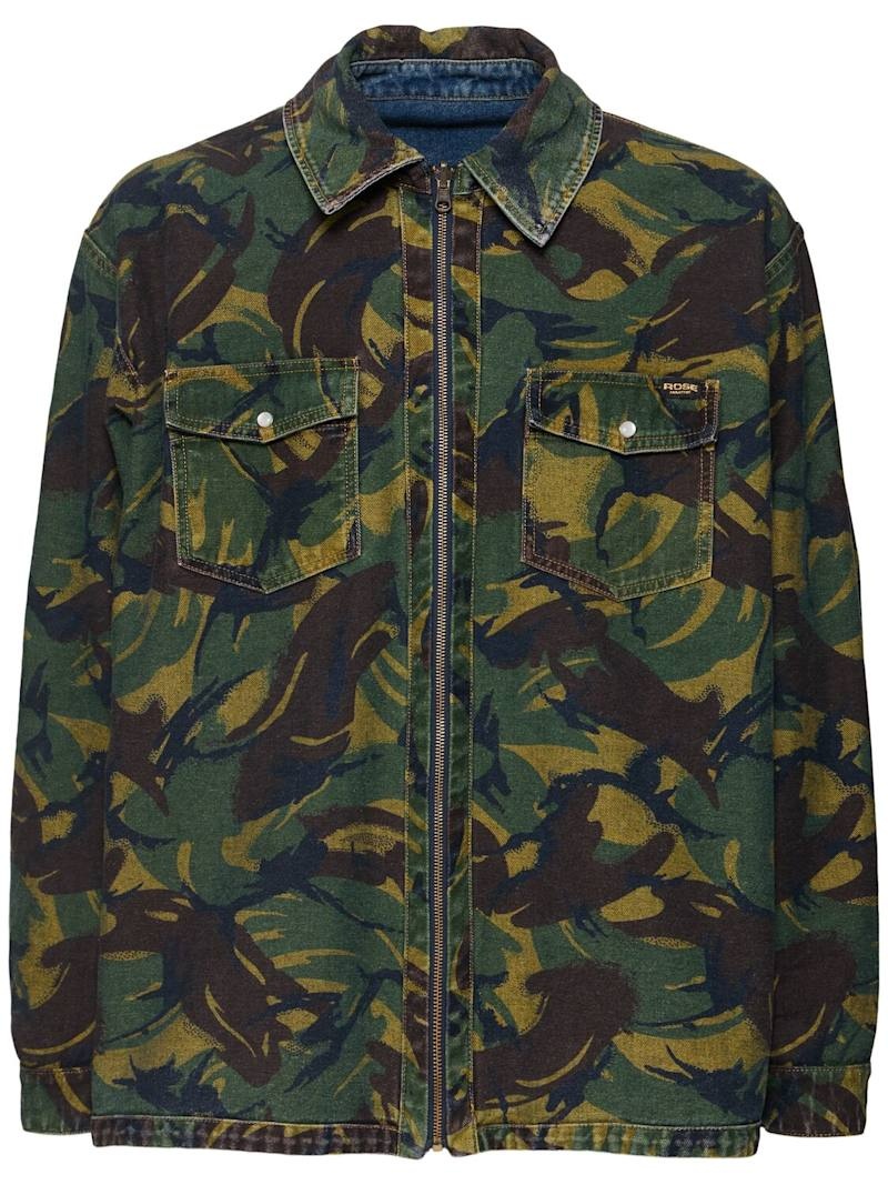 Reversible camo & denim shirt jacket - 7