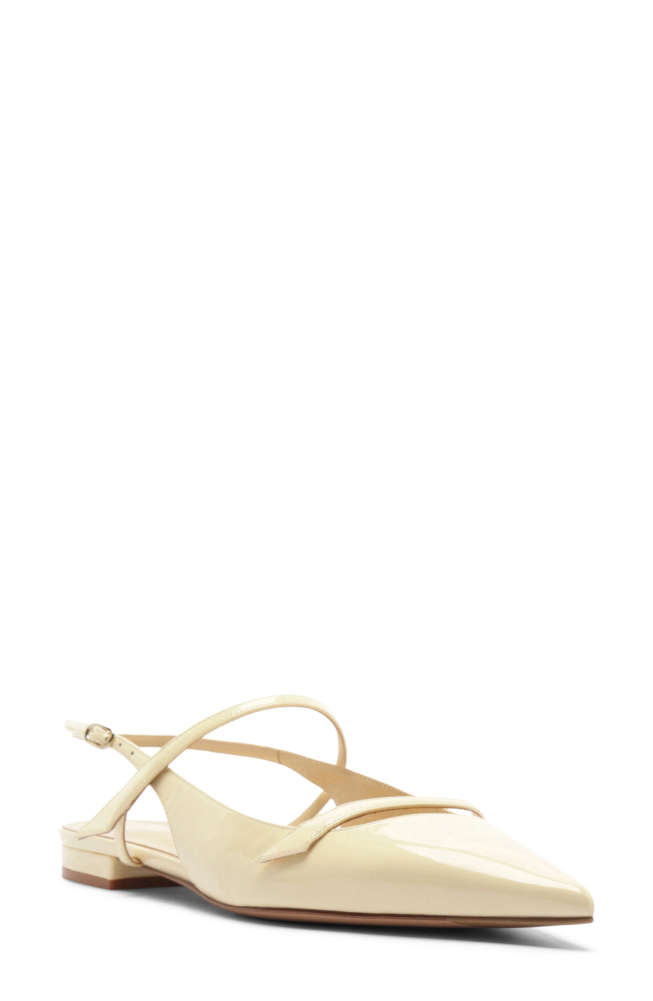 Alexandre Birman Tita Pointed Toe Slingback Flat in Creamy at Nordstrom - 1