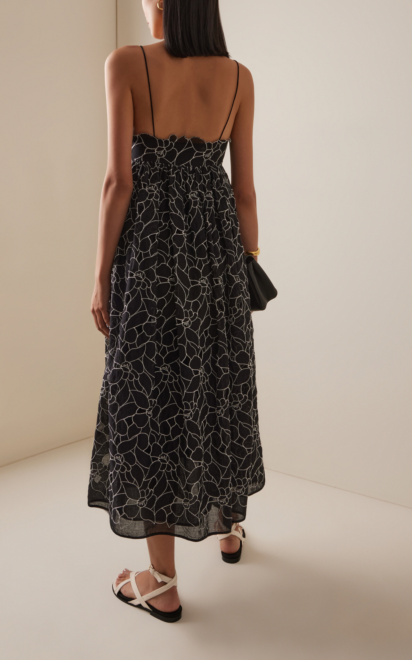 Marina Cotton Dress black - 4