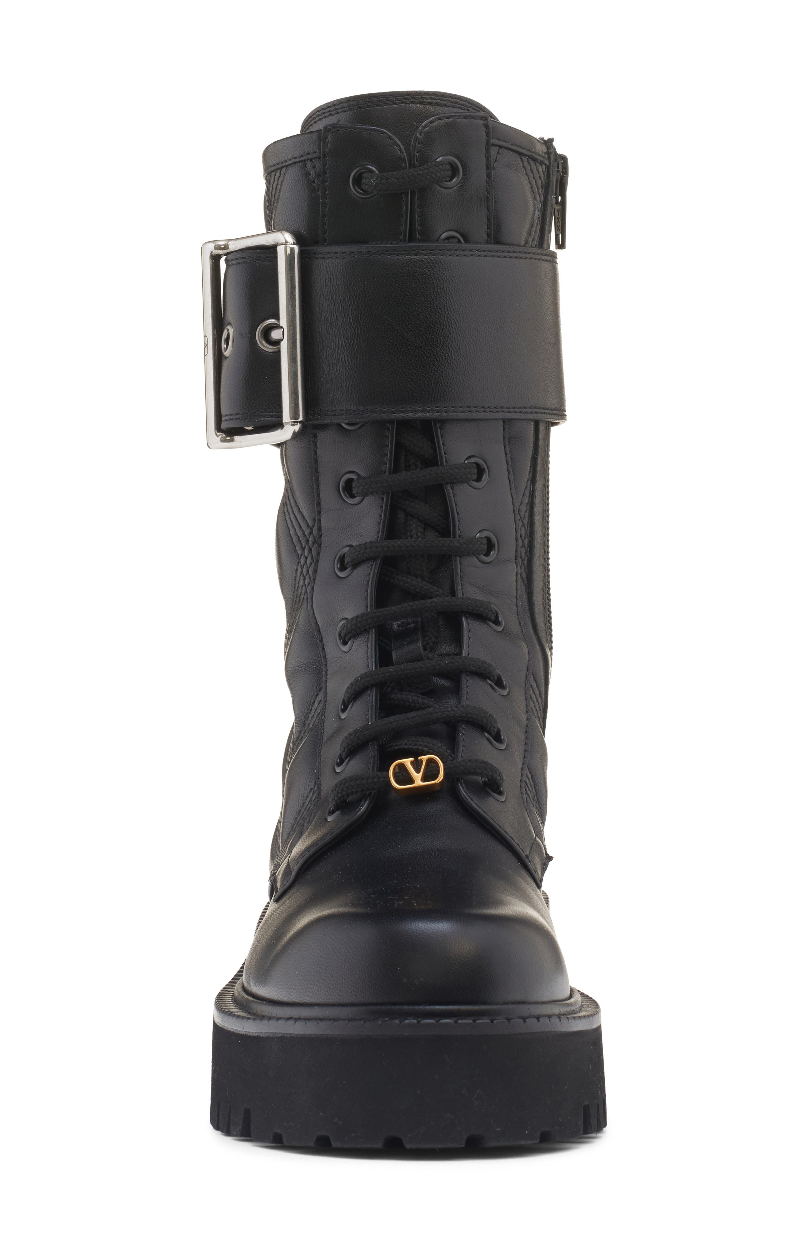 Valentino Garavani Quiltie 67 Combat Boot in Black at Nordstrom - 4
