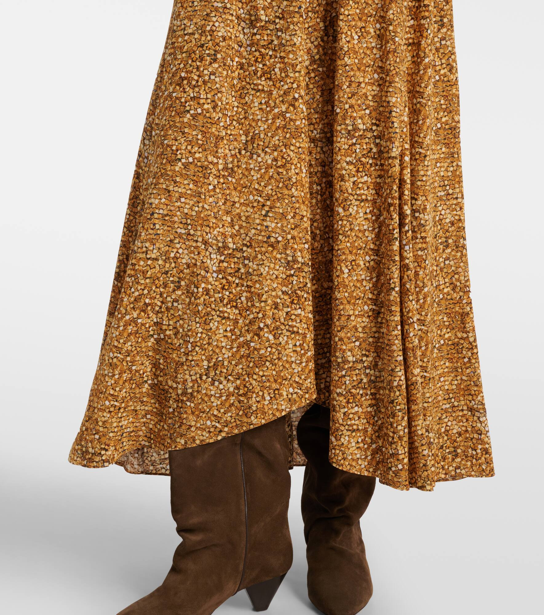 Syana printed silk-blend maxi skirt - 5
