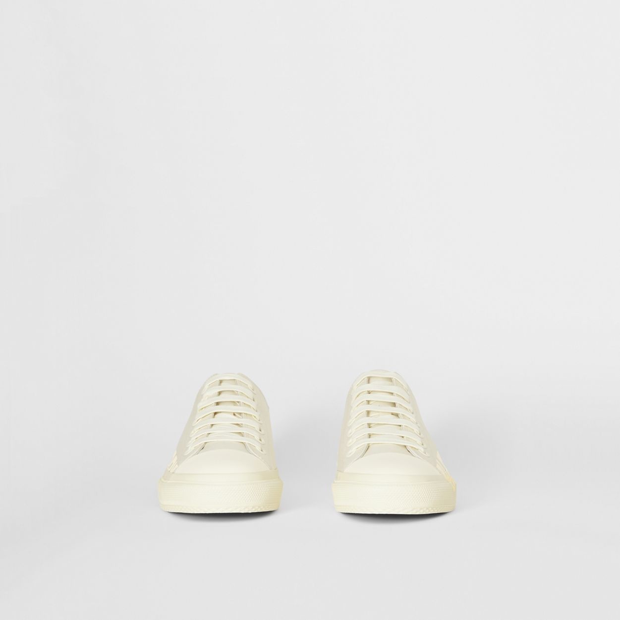Logo Print Cotton Garbadine Sneakers - 5