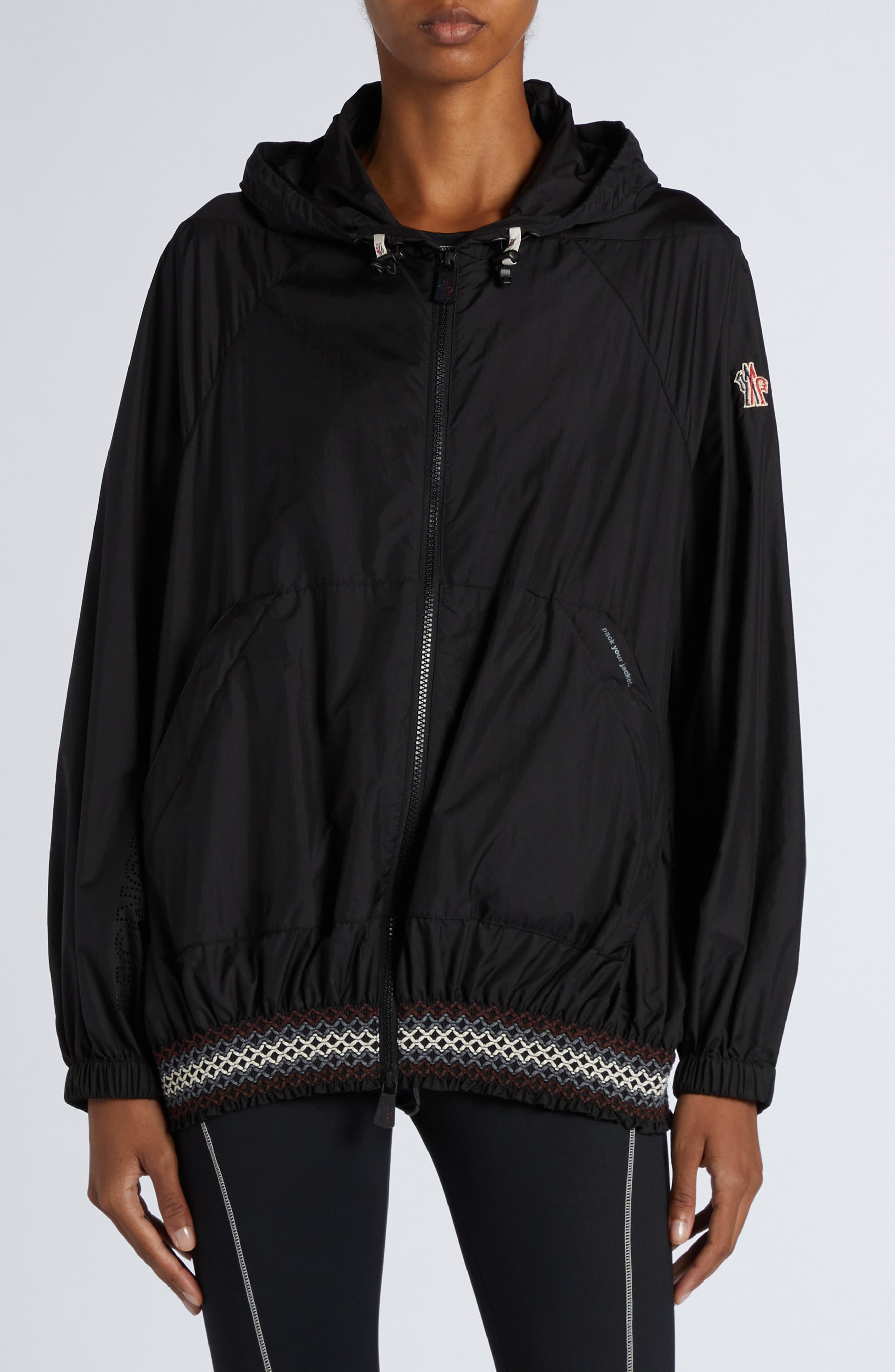 Moncler Grenoble Samedans Packable Hooded Jacket in Black at Nordstrom - 5