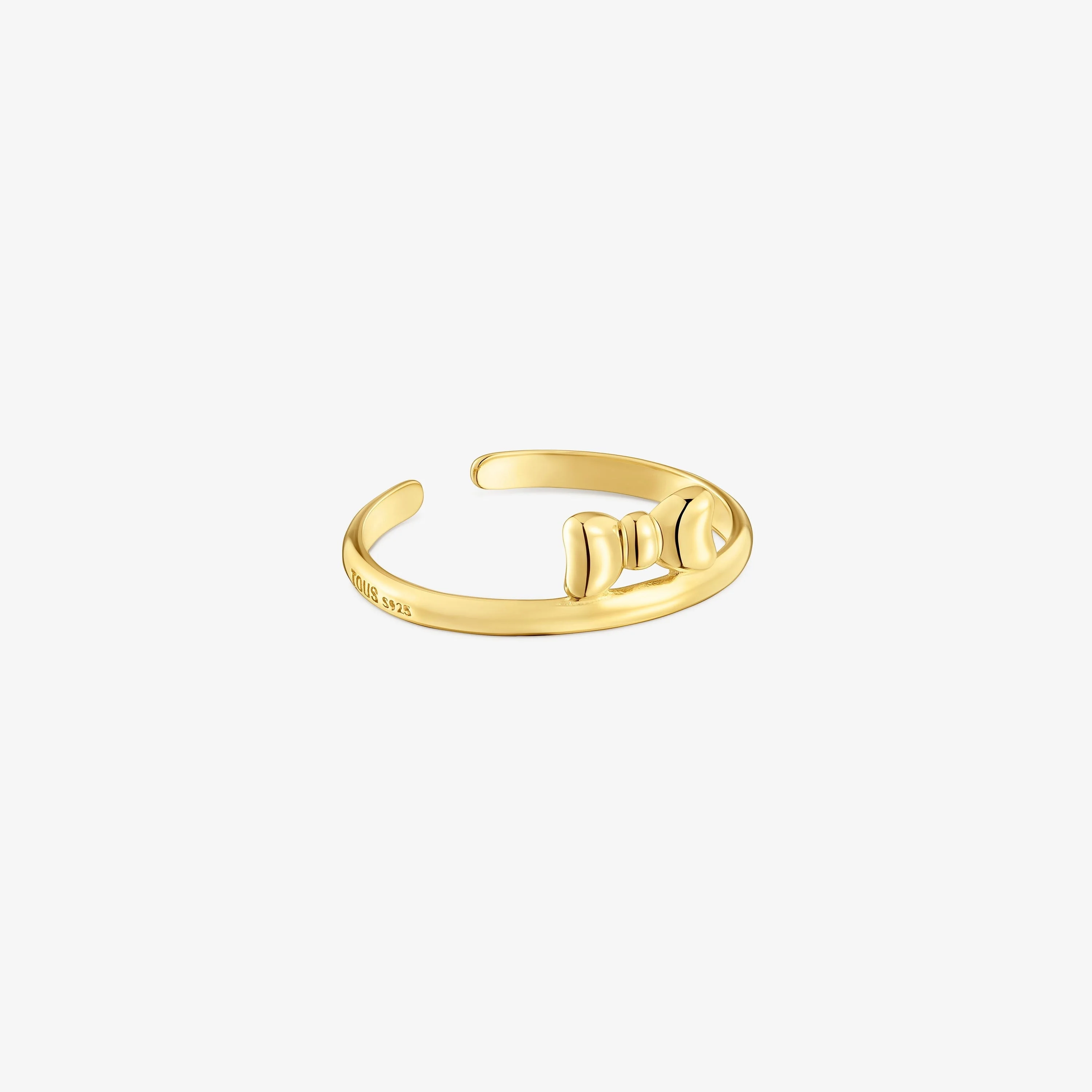 Nail ring with 18K gold vermeil and bow motif TOUS Ribbon - 1