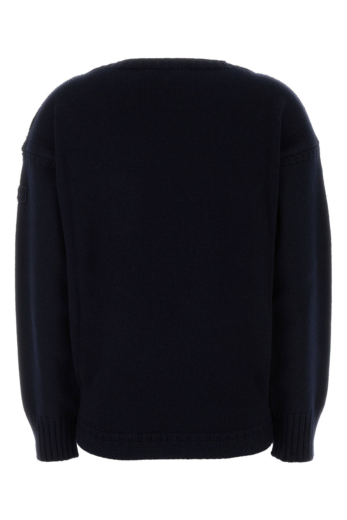 Dark blue wool blend sweater - 2