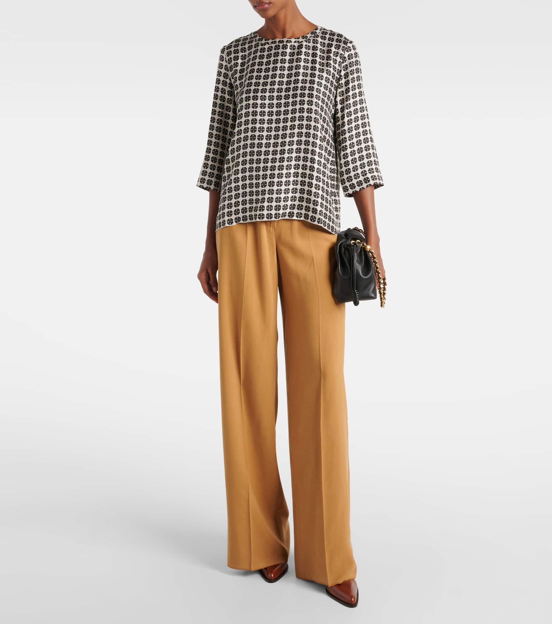Ribes checked silk top - 2