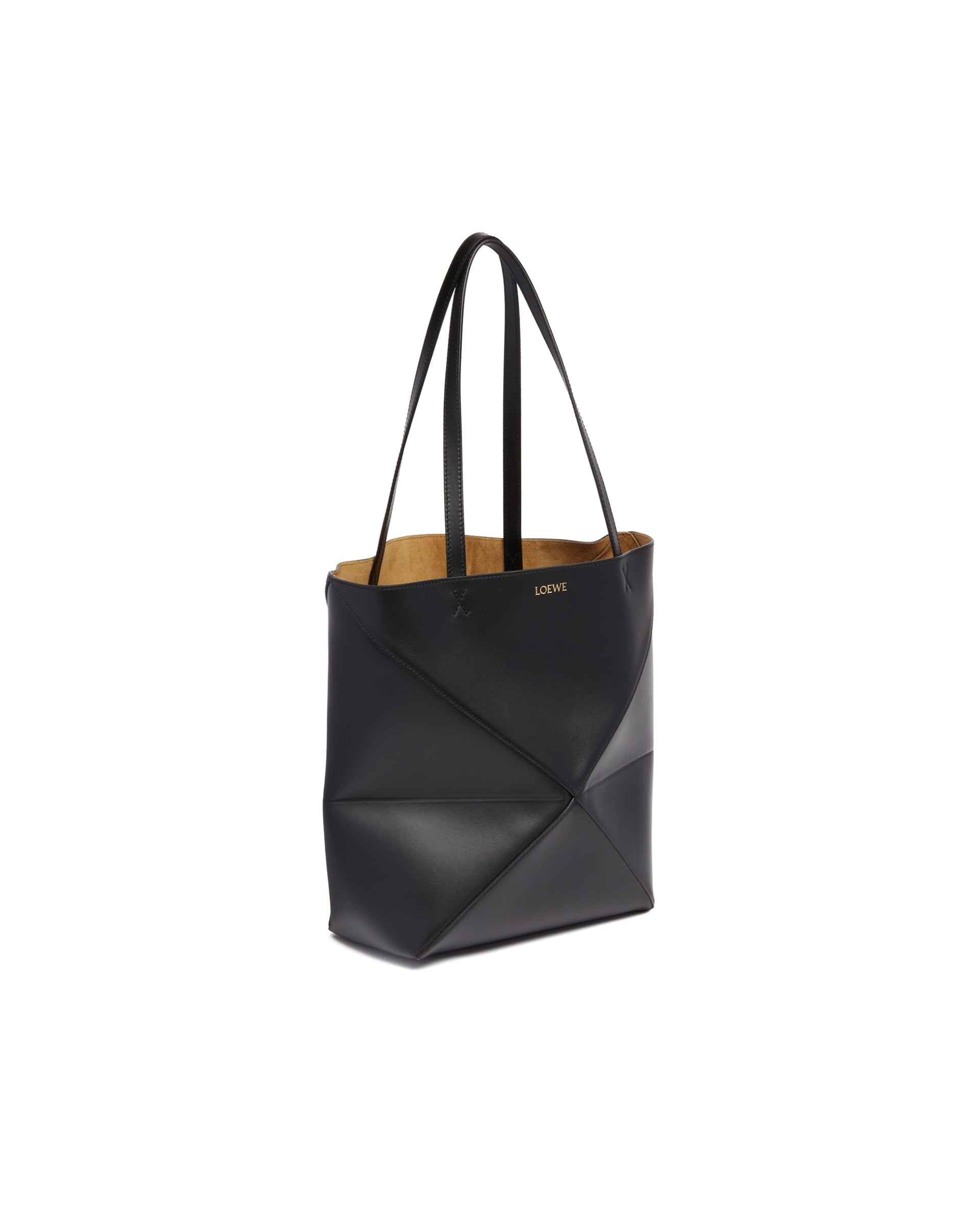 Black Medium Puzzle Fold Tote - 6