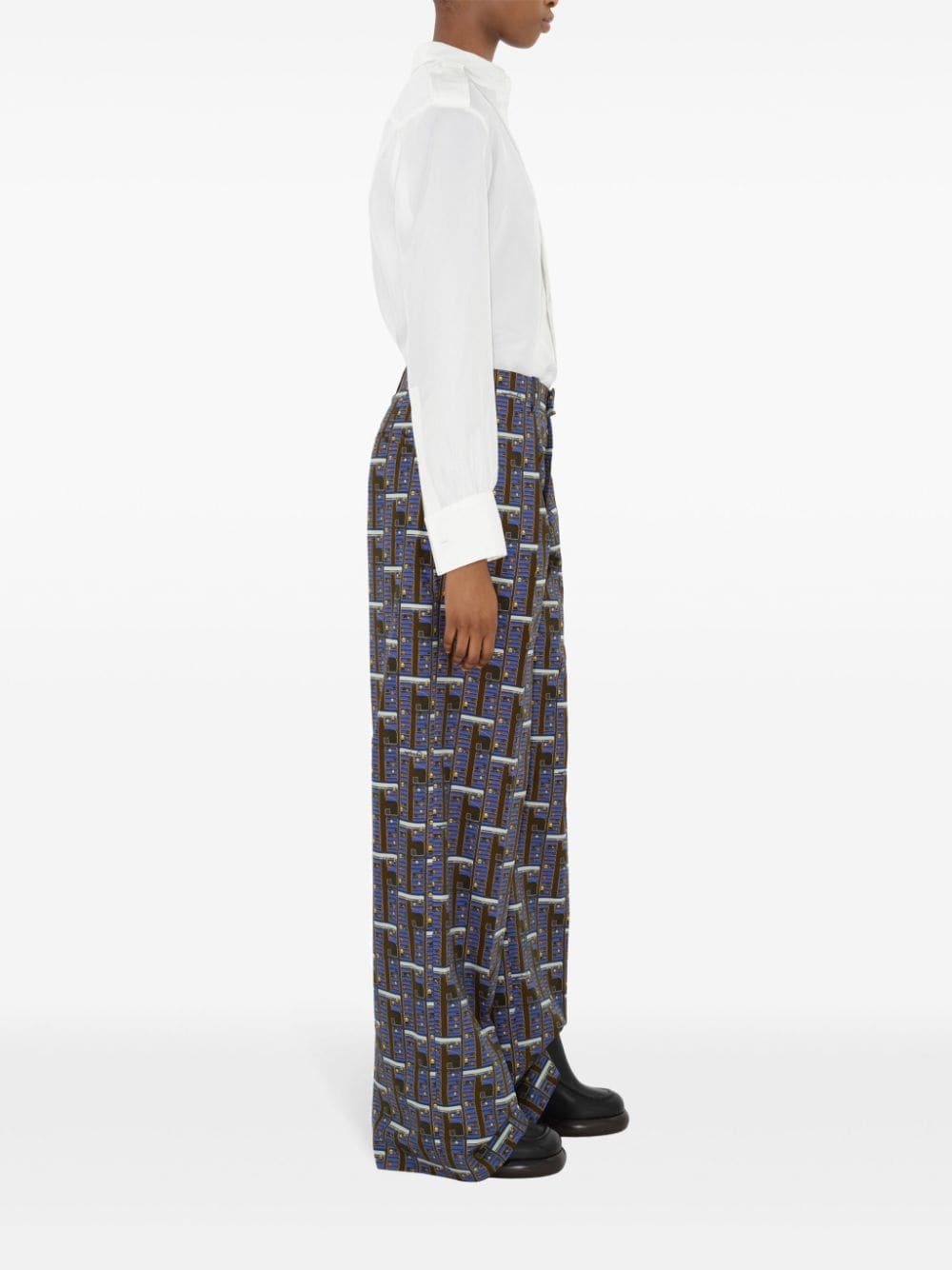 Bus silk straight-leg trousers - 3
