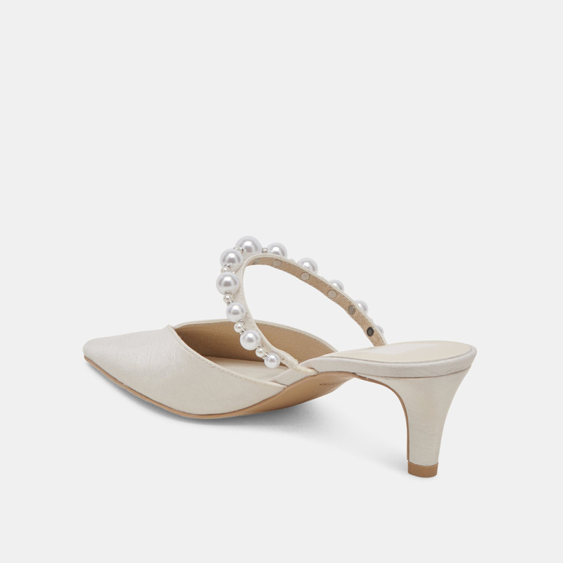 KANIKA PEARL MID HEELS VANILLA PEARLS 8