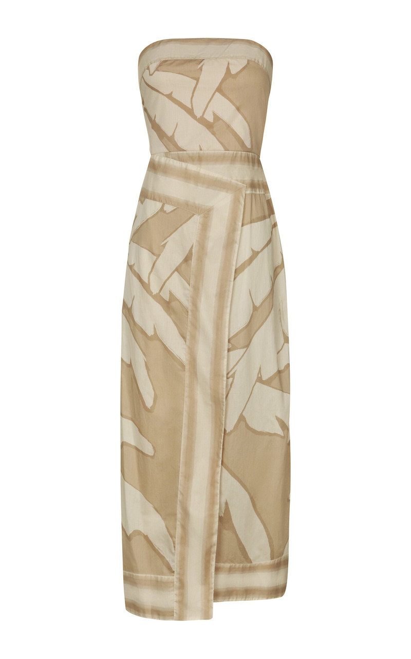 Pontoon Afternoon Printed Cotton Midi Dress nude - 1