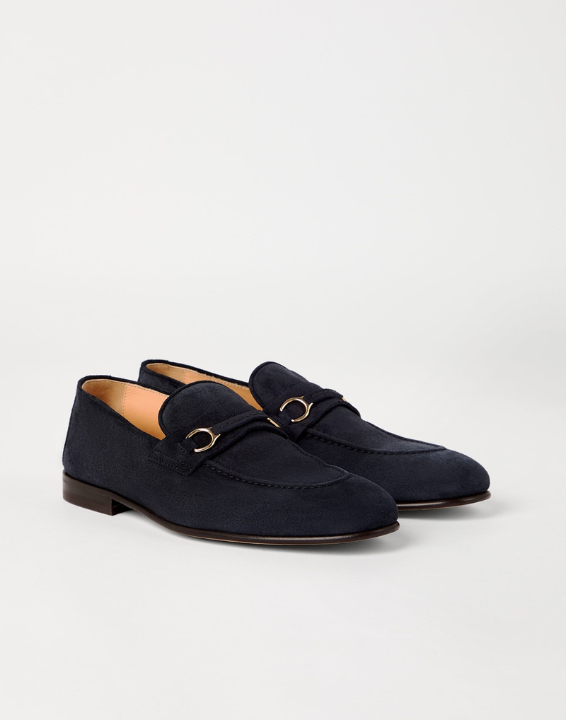 Suede loafers with bit detail 1