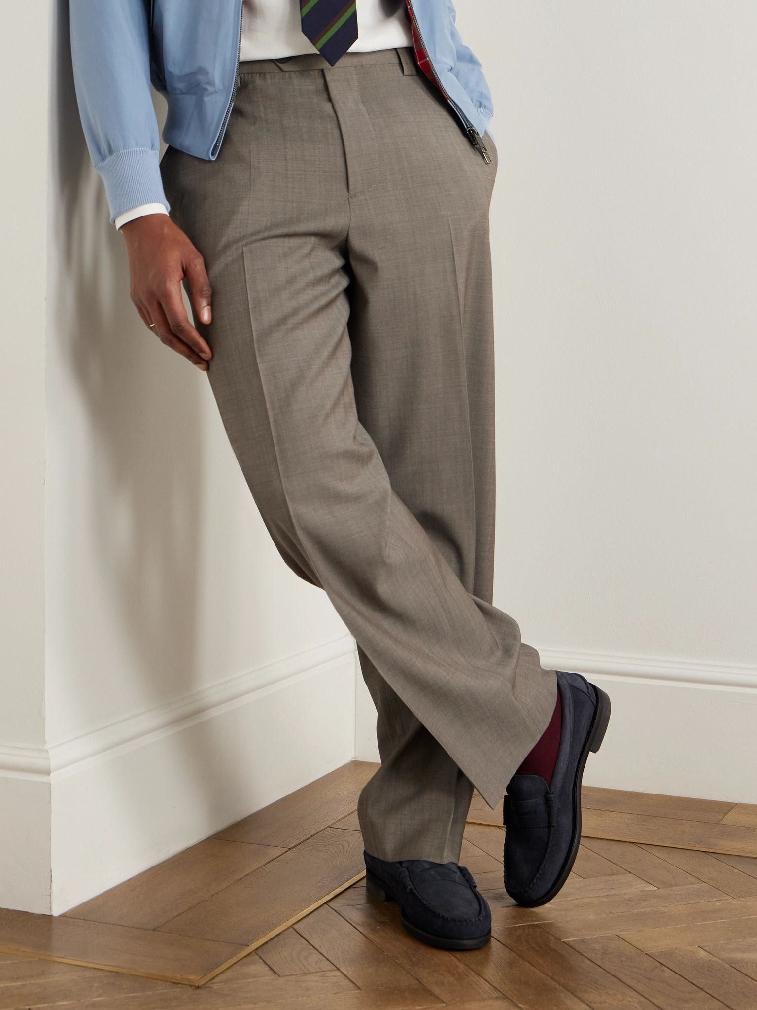 Classic Dan Suede Penny Loafers Navy - 2