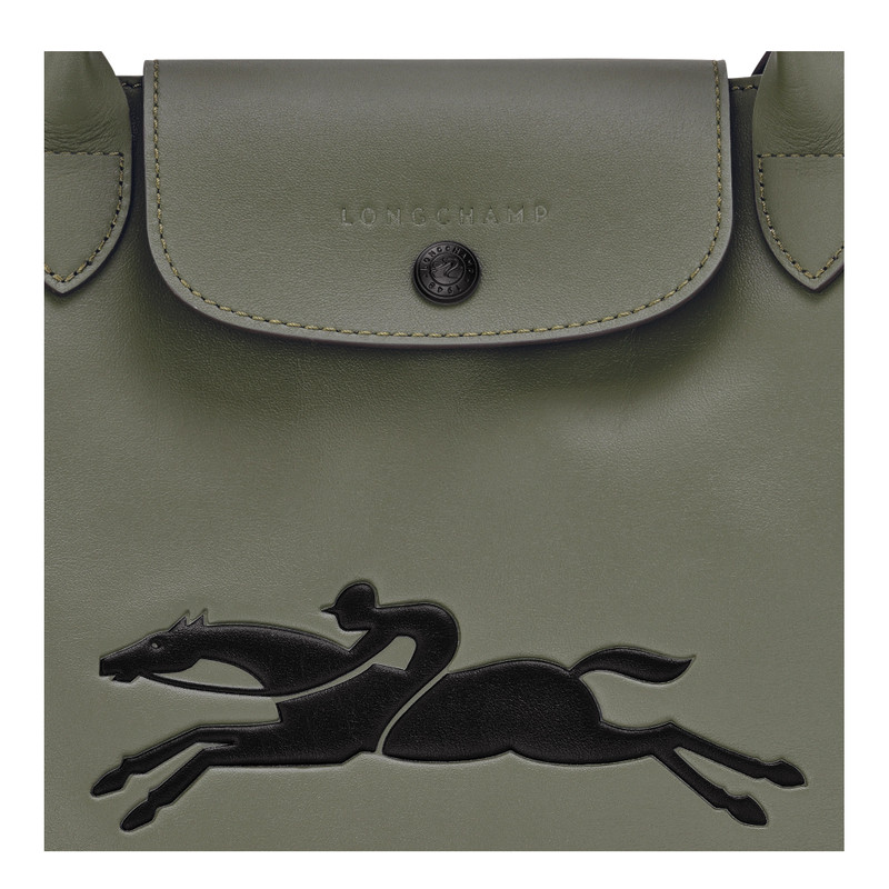 Le Pliage Xtra M Boots bag Khaki - Leather 6