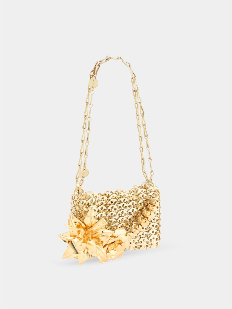 1969 NANO GOLD BAG WITH METAL TON ON TON FLOWER DETAIL 3