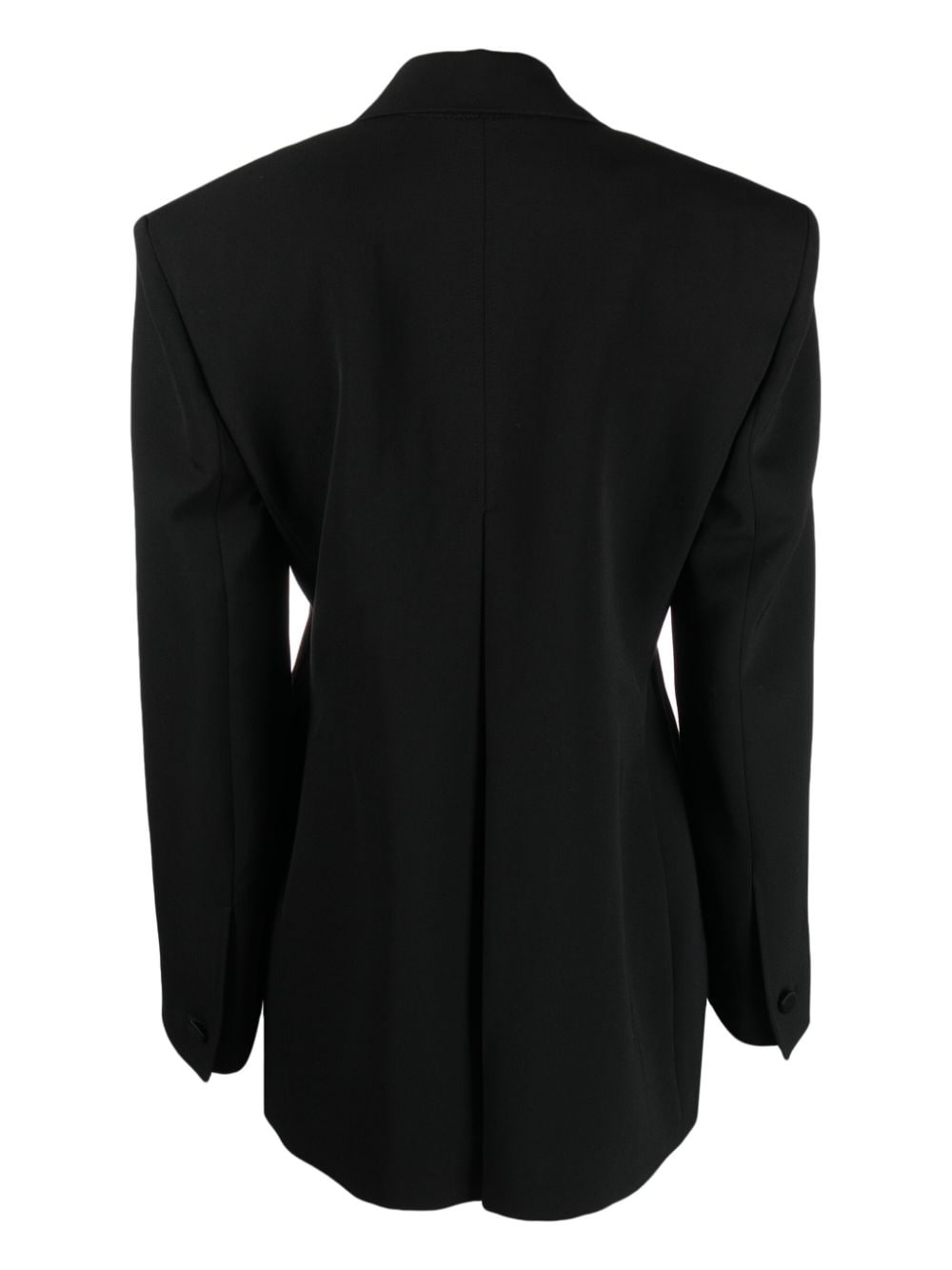 pleated single-breasted wool blazer - 2
