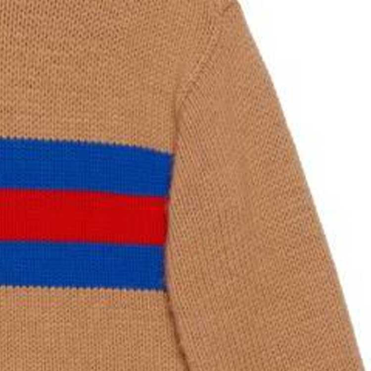 Gucci Wool Mohair Sweater With Web Intarsia 'Camel' 750841-XKDF2-2032 - 5