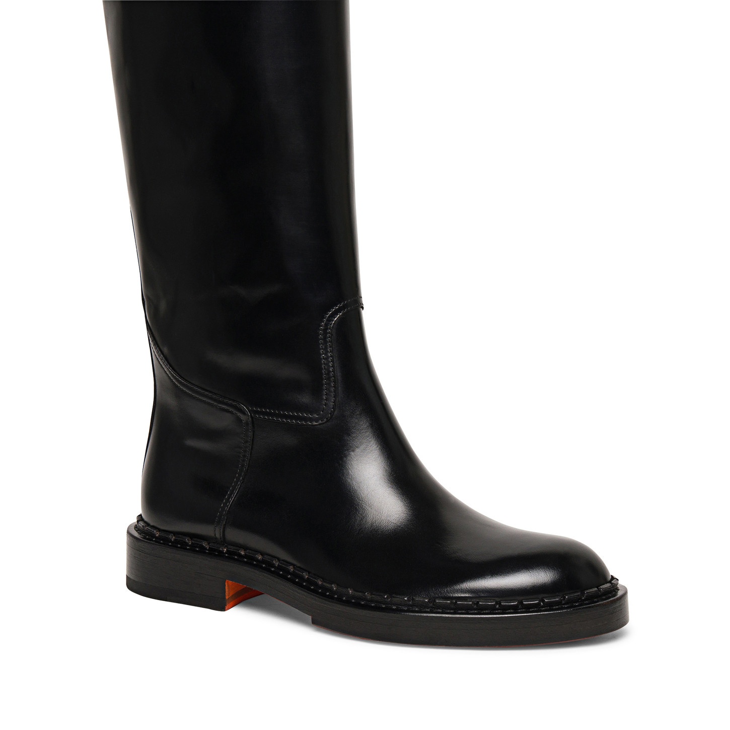 Women’s black leather boot - 5