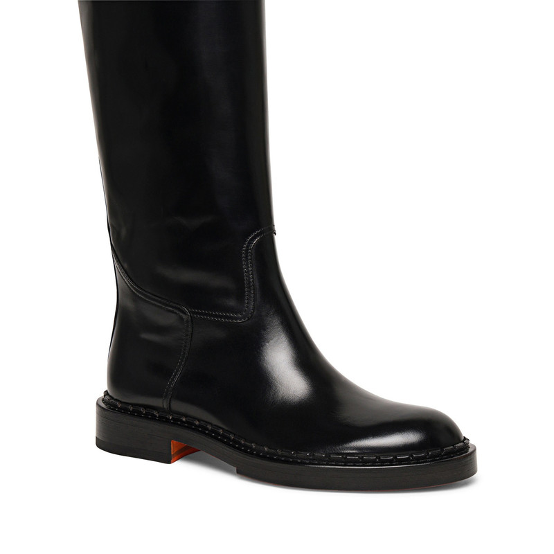 Women’s black leather boot 5