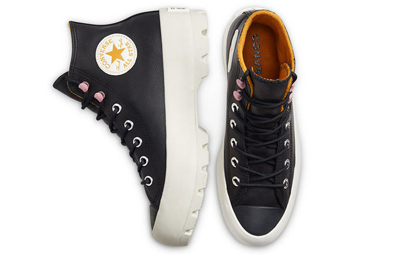Converse (WMNS) Converse Chuck Taylor All Star Lugged Winter High GTX 'Black Saffron Yellow' 568763C outlook