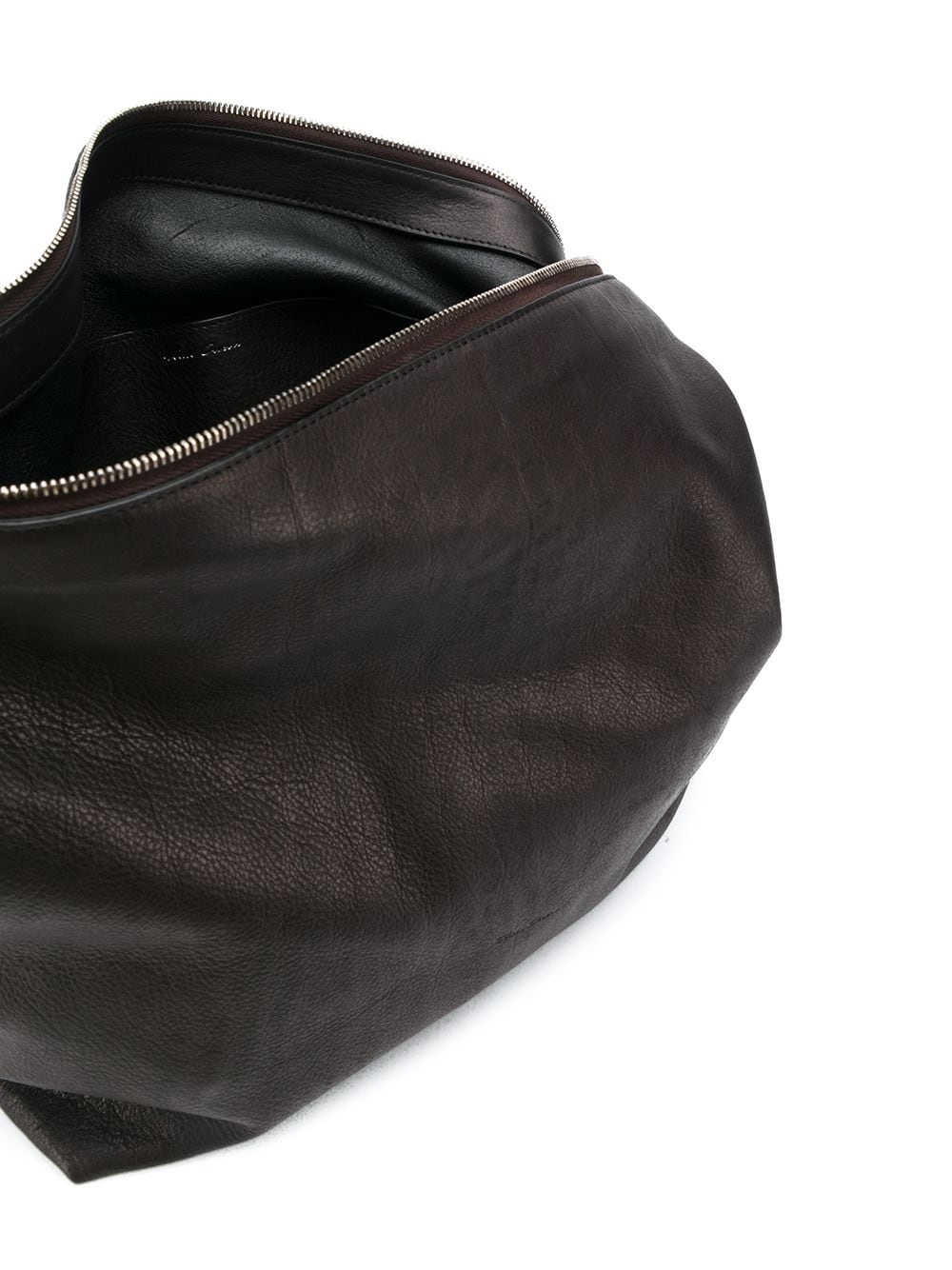 zipped leather tote bag - 5