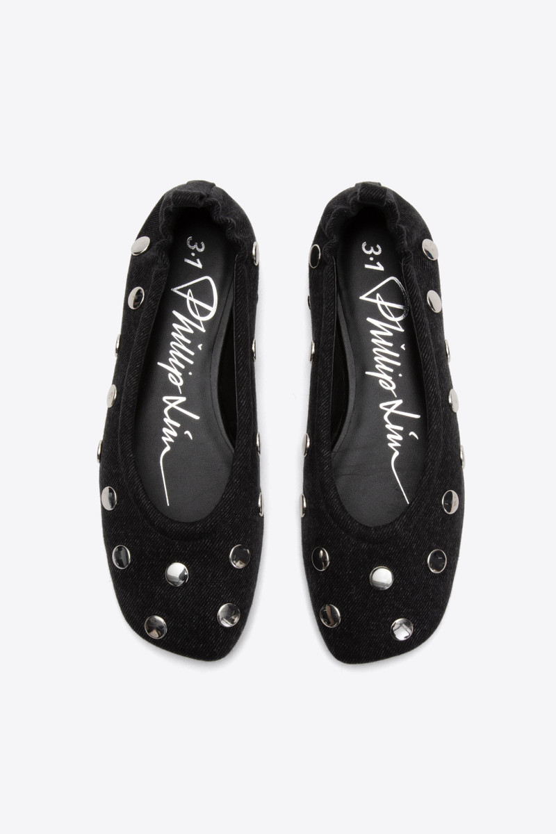 3.1 Phillip Lim ID Stretch Back Ballerina Flat with Studs outlook