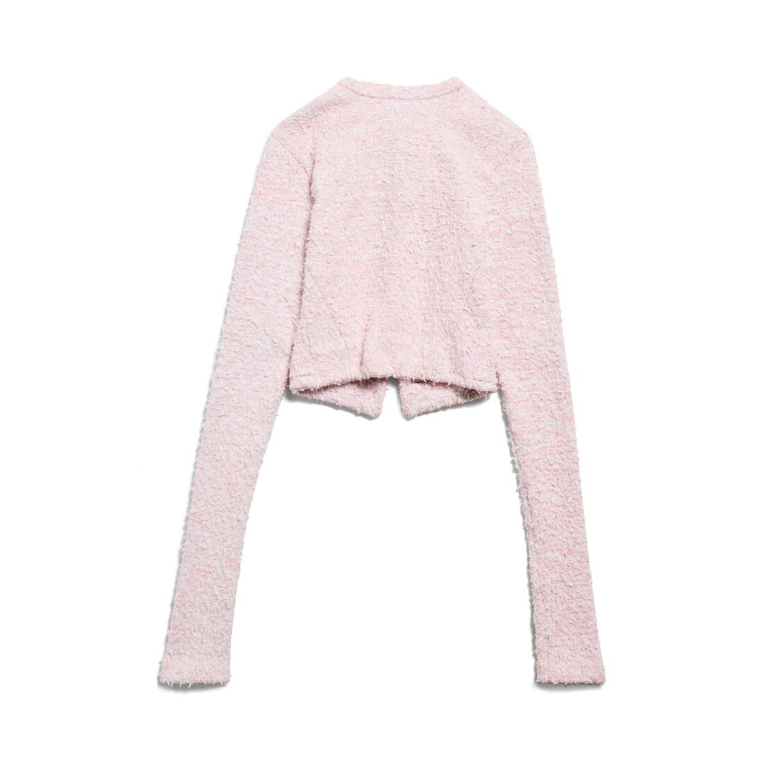 Women's Cropped Cardigan in Pink - 6
