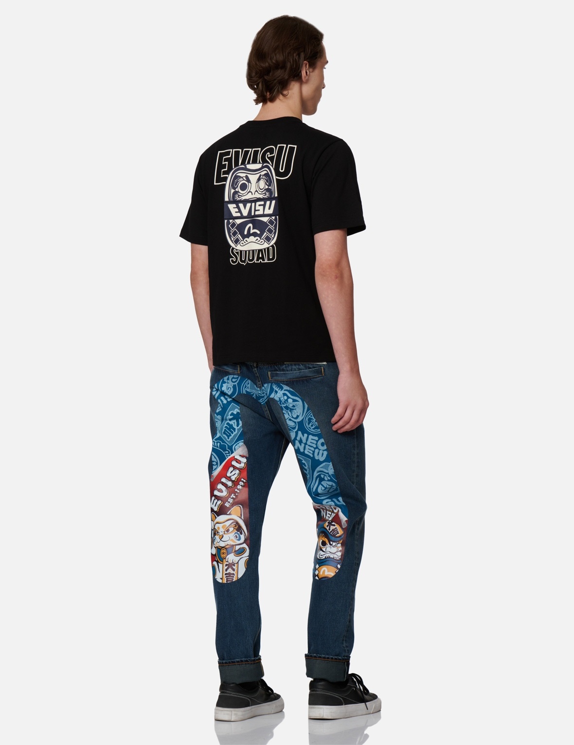 DAICOCK WITH TEAR-OFF POSTER PRINT CARROT-FIT JEANS #2017 - 3