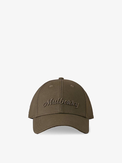 Mulberry Logo-embroidered cotton-twill baseball cap outlook