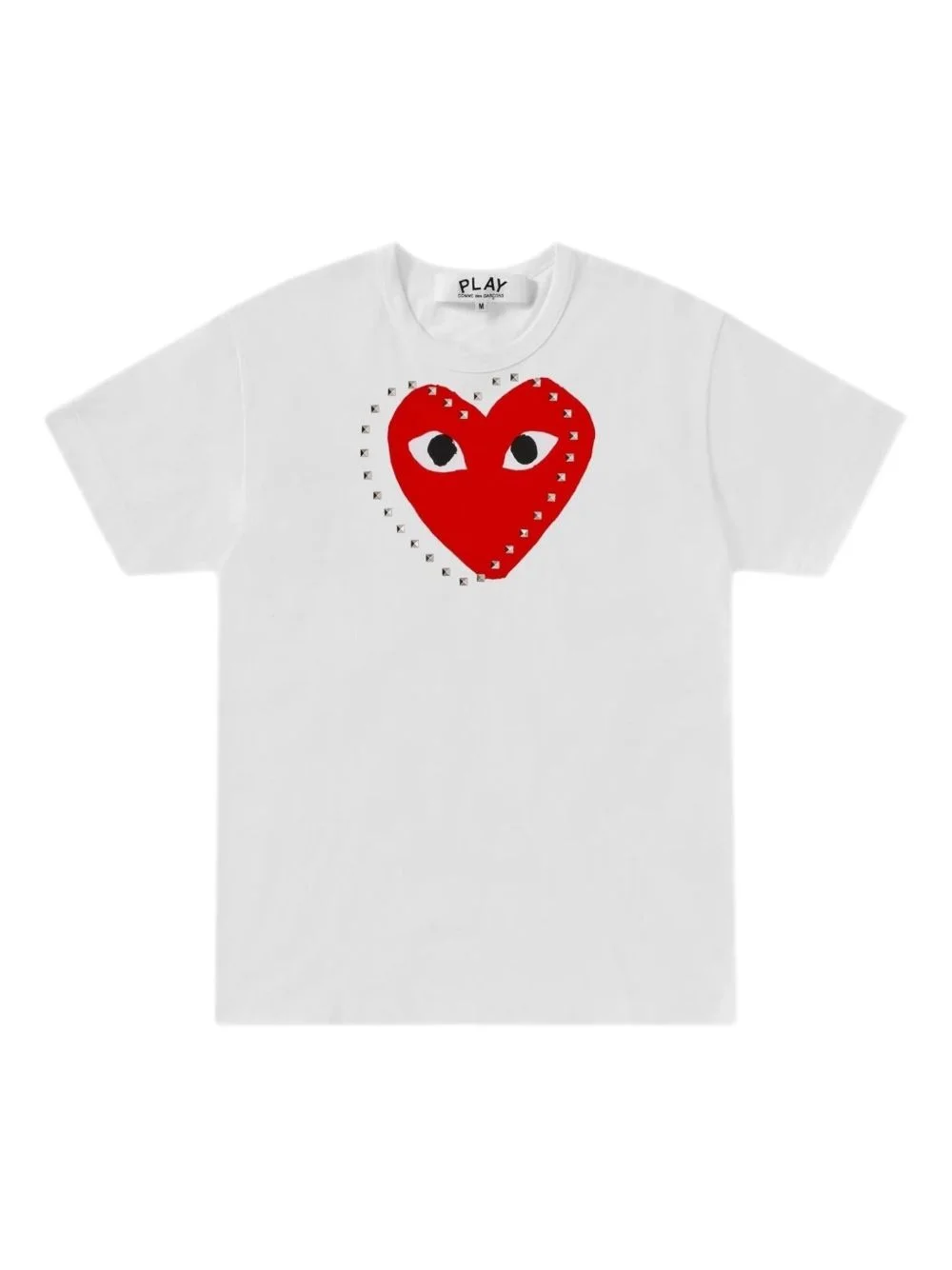 logo-print studded-embellishment T-shirt - 1