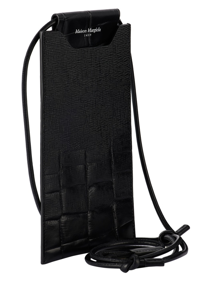 Maison Margiela Black Croc Phone Pouch outlook