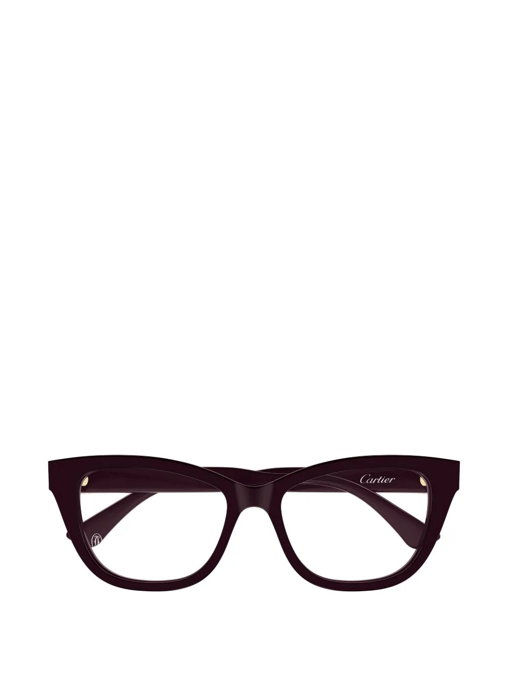 logo-plaque cat-eye glasses - 1