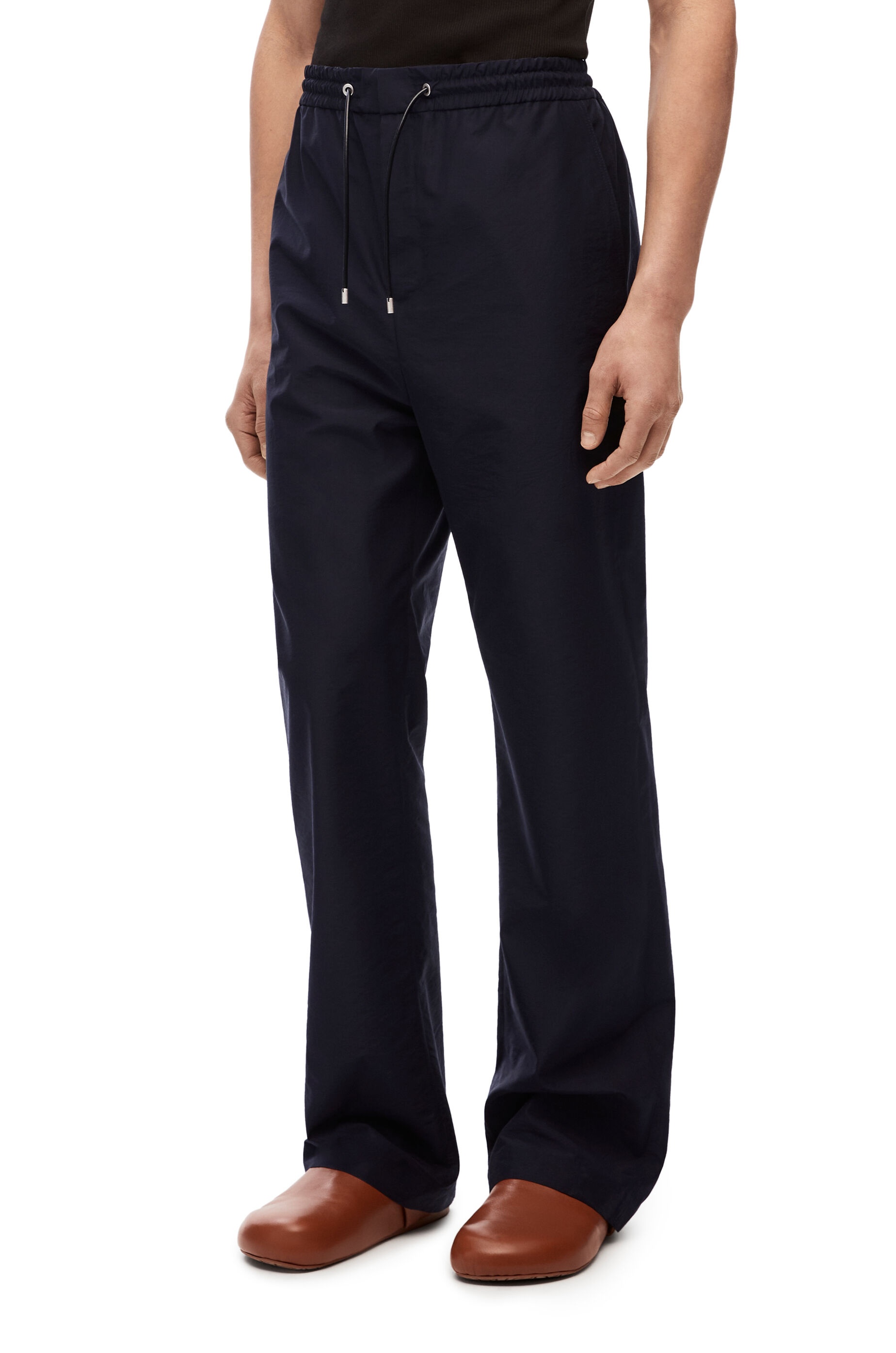 Drawstring trousers in wool and nylon - 3