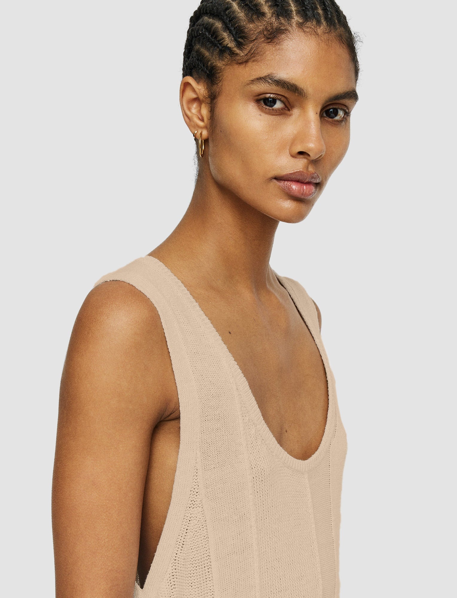 Linen Blend Knitted Long Dress - 4