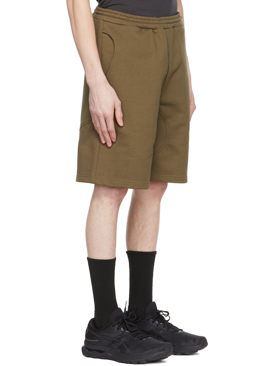 Khaki Cotton Shorts - 2