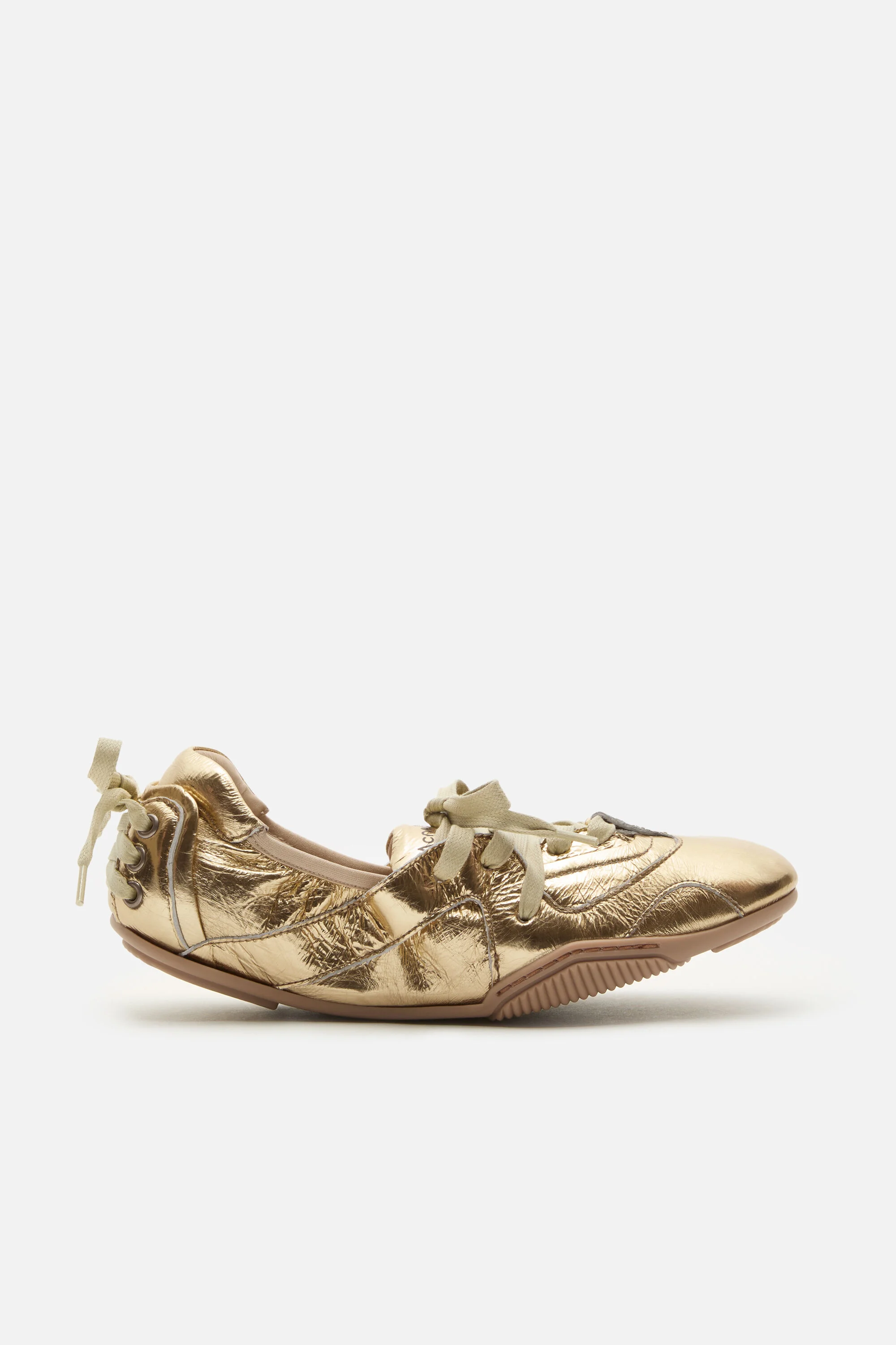 Lace-up leather shoes - Gold - 1