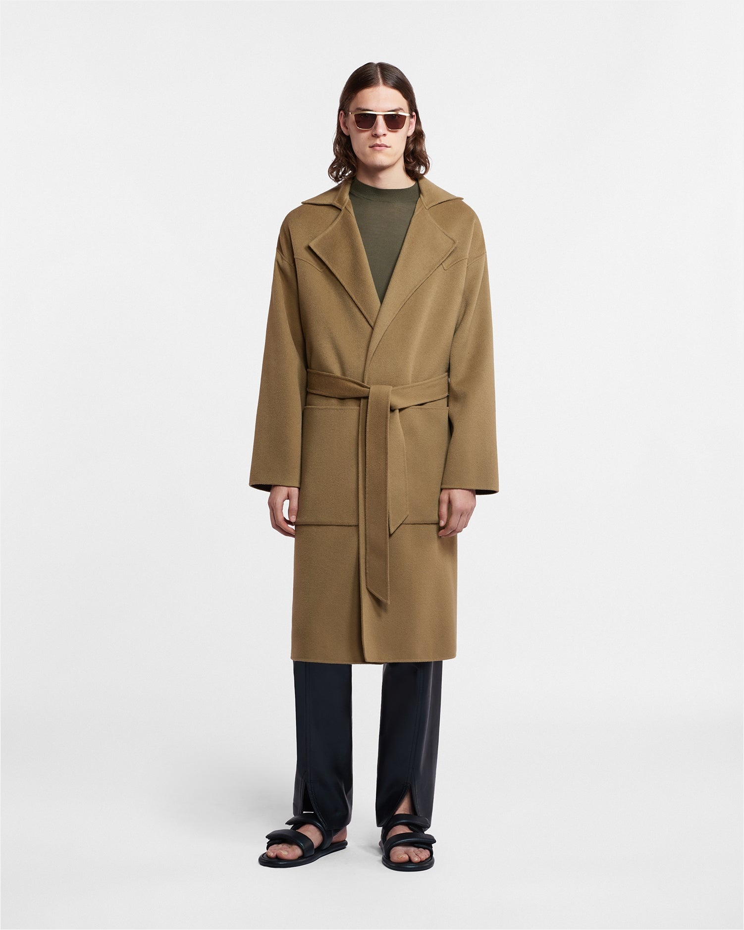 Double Wool And Silk Robe Coat - 2