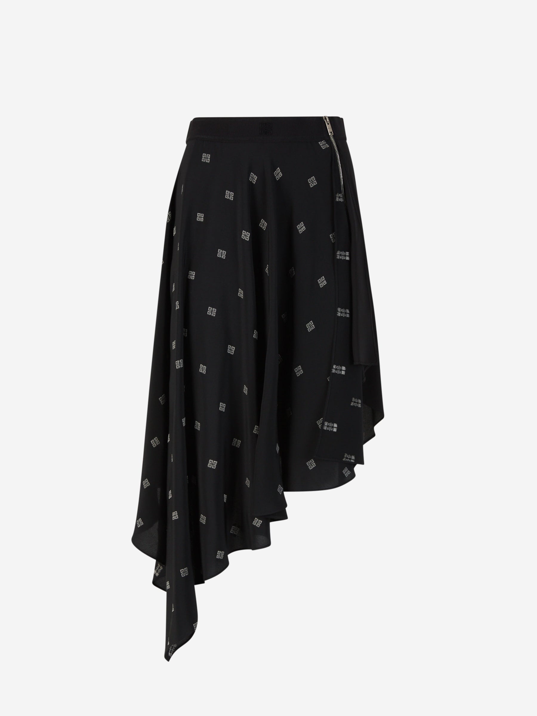 SILK MIDI SKIRT - 1